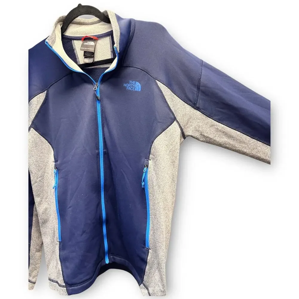 EUC The North Face FlashDry Full Zip Jacket Men’s Small Blue Gray